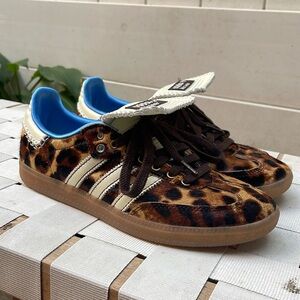 Wales Bonner X Adidas leopard sneakers size 7.5